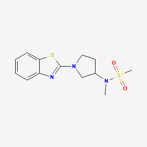 molecular formula C13H17N3O2S2 B6435573 N-[1-(1,3-benzothiazol-2-yl)pyrrolidin-3-yl]-N-methylmethanesulfonamide CAS No. 2548989-25-7