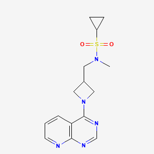 molecular formula C15H19N5O2S B6435588 N-methyl-N-[(1-{pyrido[2,3-d]pyrimidin-4-yl}azetidin-3-yl)methyl]cyclopropanesulfonamide CAS No. 2549014-04-0