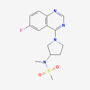 molecular formula C14H17FN4O2S B6435593 N-[1-(6-fluoroquinazolin-4-yl)pyrrolidin-3-yl]-N-methylmethanesulfonamide CAS No. 2549020-48-4