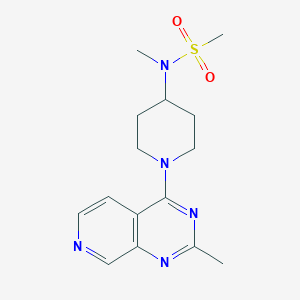 molecular formula C15H21N5O2S B6435638 N-methyl-N-(1-{2-methylpyrido[3,4-d]pyrimidin-4-yl}piperidin-4-yl)methanesulfonamide CAS No. 2549010-32-2