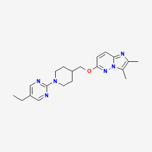 molecular formula C20H26N6O B6435640 2-{4-[({2,3-dimethylimidazo[1,2-b]pyridazin-6-yl}oxy)methyl]piperidin-1-yl}-5-ethylpyrimidine CAS No. 2549049-80-9
