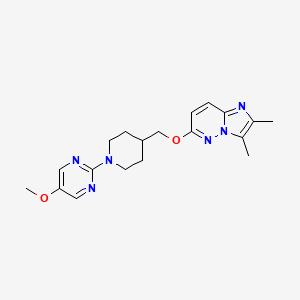 molecular formula C19H24N6O2 B6435648 2-{4-[({2,3-dimethylimidazo[1,2-b]pyridazin-6-yl}oxy)methyl]piperidin-1-yl}-5-methoxypyrimidine CAS No. 2549016-03-5