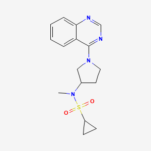 molecular formula C16H20N4O2S B6435659 N-methyl-N-[1-(quinazolin-4-yl)pyrrolidin-3-yl]cyclopropanesulfonamide CAS No. 2549004-83-1