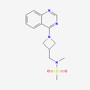 molecular formula C14H18N4O2S B6435664 N-methyl-N-{[1-(quinazolin-4-yl)azetidin-3-yl]methyl}methanesulfonamide CAS No. 2549033-87-4