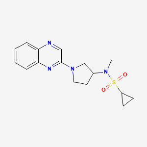 molecular formula C16H20N4O2S B6435665 N-methyl-N-[1-(quinoxalin-2-yl)pyrrolidin-3-yl]cyclopropanesulfonamide CAS No. 2549020-86-0