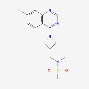 molecular formula C14H17FN4O2S B6435680 N-{[1-(7-fluoroquinazolin-4-yl)azetidin-3-yl]methyl}-N-methylmethanesulfonamide CAS No. 2548986-08-7