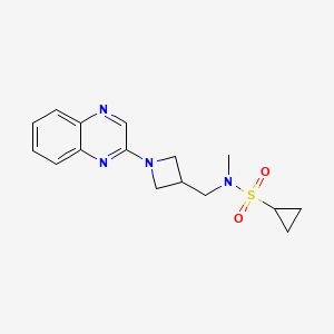 molecular formula C16H20N4O2S B6435692 N-methyl-N-{[1-(quinoxalin-2-yl)azetidin-3-yl]methyl}cyclopropanesulfonamide CAS No. 2548987-58-0