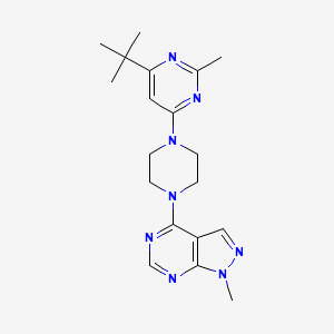 4-tert-butyl-2-methyl-6-(4-{1-methyl-1H-pyrazolo[3,4-d]pyrimidin-4-yl}piperazin-1-yl)pyrimidine