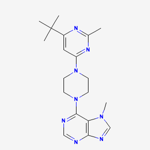 molecular formula C19H26N8 B6435740 6-[4-(6-tert-butyl-2-methylpyrimidin-4-yl)piperazin-1-yl]-7-methyl-7H-purine CAS No. 2549019-25-0