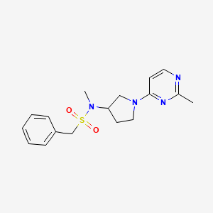 molecular formula C17H22N4O2S B6435742 N-methyl-N-[1-(2-methylpyrimidin-4-yl)pyrrolidin-3-yl]-1-phenylmethanesulfonamide CAS No. 2548983-16-8