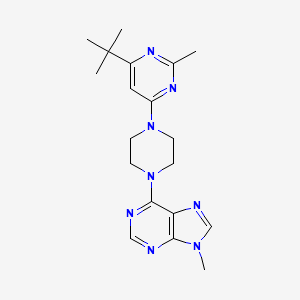 6-[4-(6-tert-butyl-2-methylpyrimidin-4-yl)piperazin-1-yl]-9-methyl-9H-purine