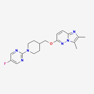 2-{4-[({2,3-dimethylimidazo[1,2-b]pyridazin-6-yl}oxy)methyl]piperidin-1-yl}-5-fluoropyrimidine