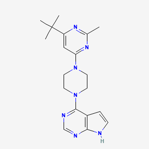 4-tert-butyl-2-methyl-6-(4-{7H-pyrrolo[2,3-d]pyrimidin-4-yl}piperazin-1-yl)pyrimidine