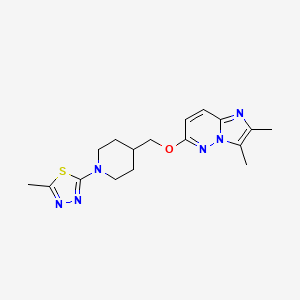 molecular formula C17H22N6OS B6435791 4-[({2,3-dimethylimidazo[1,2-b]pyridazin-6-yl}oxy)methyl]-1-(5-methyl-1,3,4-thiadiazol-2-yl)piperidine CAS No. 2549015-88-3