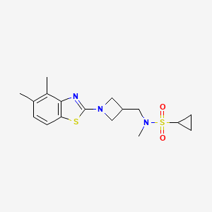 N-{[1-(4,5-dimethyl-1,3-benzothiazol-2-yl)azetidin-3-yl]methyl}-N-methylcyclopropanesulfonamide