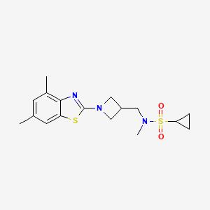 N-{[1-(4,6-dimethyl-1,3-benzothiazol-2-yl)azetidin-3-yl]methyl}-N-methylcyclopropanesulfonamide