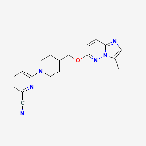 molecular formula C20H22N6O B6435826 6-{4-[({2,3-dimethylimidazo[1,2-b]pyridazin-6-yl}oxy)methyl]piperidin-1-yl}pyridine-2-carbonitrile CAS No. 2548982-23-4