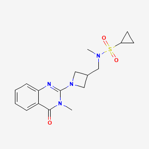N-methyl-N-{[1-(3-methyl-4-oxo-3,4-dihydroquinazolin-2-yl)azetidin-3-yl]methyl}cyclopropanesulfonamide