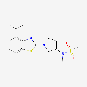 molecular formula C16H23N3O2S2 B6435853 N-methyl-N-{1-[4-(propan-2-yl)-1,3-benzothiazol-2-yl]pyrrolidin-3-yl}methanesulfonamide CAS No. 2548989-57-5