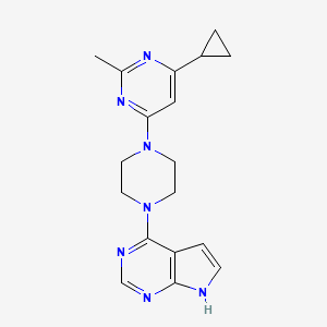 4-cyclopropyl-2-methyl-6-(4-{7H-pyrrolo[2,3-d]pyrimidin-4-yl}piperazin-1-yl)pyrimidine