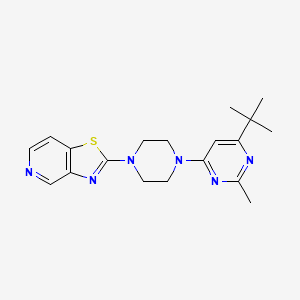 4-tert-butyl-2-methyl-6-(4-{[1,3]thiazolo[4,5-c]pyridin-2-yl}piperazin-1-yl)pyrimidine