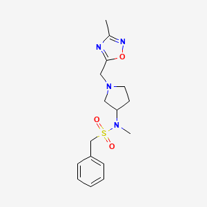 N-methyl-N-{1-[(3-methyl-1,2,4-oxadiazol-5-yl)methyl]pyrrolidin-3-yl}-1-phenylmethanesulfonamide