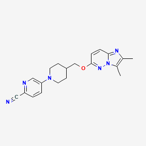 5-{4-[({2,3-dimethylimidazo[1,2-b]pyridazin-6-yl}oxy)methyl]piperidin-1-yl}pyridine-2-carbonitrile