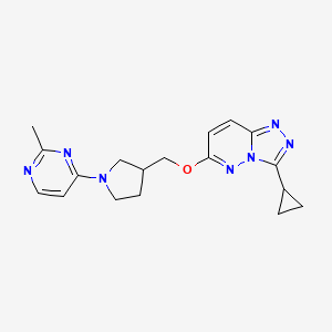 4-{3-[({3-cyclopropyl-[1,2,4]triazolo[4,3-b]pyridazin-6-yl}oxy)methyl]pyrrolidin-1-yl}-2-methylpyrimidine