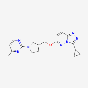 2-{3-[({3-cyclopropyl-[1,2,4]triazolo[4,3-b]pyridazin-6-yl}oxy)methyl]pyrrolidin-1-yl}-4-methylpyrimidine