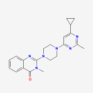 molecular formula C21H24N6O B6436064 2-[4-(6-cyclopropyl-2-methylpyrimidin-4-yl)piperazin-1-yl]-3-methyl-3,4-dihydroquinazolin-4-one CAS No. 2549024-17-9