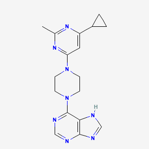 6-[4-(6-cyclopropyl-2-methylpyrimidin-4-yl)piperazin-1-yl]-9H-purine