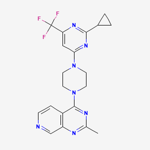 molecular formula C20H20F3N7 B6436088 2-cyclopropyl-4-(4-{2-methylpyrido[3,4-d]pyrimidin-4-yl}piperazin-1-yl)-6-(trifluoromethyl)pyrimidine CAS No. 2549000-79-3