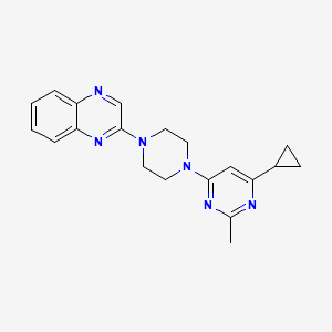 molecular formula C20H22N6 B6436114 2-[4-(6-cyclopropyl-2-methylpyrimidin-4-yl)piperazin-1-yl]quinoxaline CAS No. 2549065-41-8