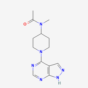 molecular formula C13H18N6O B6436153 N-methyl-N-(1-{1H-pyrazolo[3,4-d]pyrimidin-4-yl}piperidin-4-yl)acetamide CAS No. 2549049-26-3