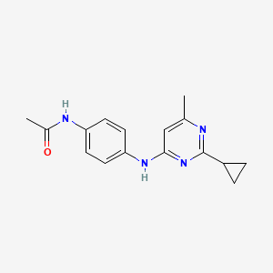 molecular formula C16H18N4O B6436157 N-{4-[(2-cyclopropyl-6-methylpyrimidin-4-yl)amino]phenyl}acetamide CAS No. 2549005-22-1