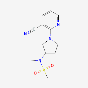 molecular formula C12H16N4O2S B6436159 N-[1-(3-cyanopyridin-2-yl)pyrrolidin-3-yl]-N-methylmethanesulfonamide CAS No. 2549012-55-5