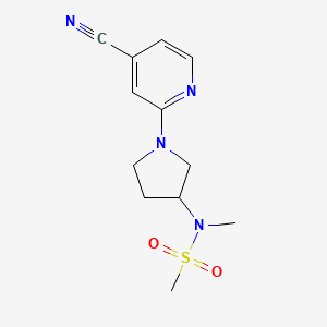 molecular formula C12H16N4O2S B6436163 N-[1-(4-cyanopyridin-2-yl)pyrrolidin-3-yl]-N-methylmethanesulfonamide CAS No. 2549000-47-5