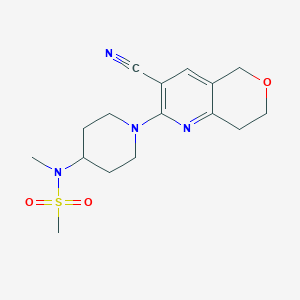 N-(1-{3-cyano-5H,7H,8H-pyrano[4,3-b]pyridin-2-yl}piperidin-4-yl)-N-methylmethanesulfonamide