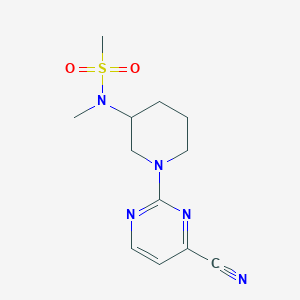 molecular formula C12H17N5O2S B6436177 N-[1-(4-cyanopyrimidin-2-yl)piperidin-3-yl]-N-methylmethanesulfonamide CAS No. 2549034-53-7