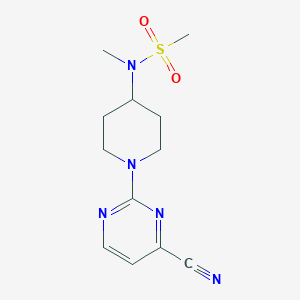 molecular formula C12H17N5O2S B6436184 N-[1-(4-cyanopyrimidin-2-yl)piperidin-4-yl]-N-methylmethanesulfonamide CAS No. 2549001-43-4