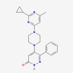 5-[4-(2-cyclopropyl-6-methylpyrimidin-4-yl)piperazin-1-yl]-6-phenyl-2,3-dihydropyridazin-3-one