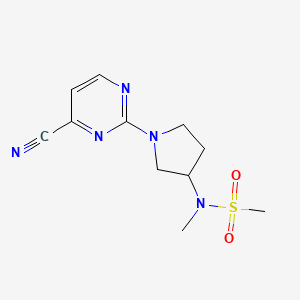 N-[1-(4-cyanopyrimidin-2-yl)pyrrolidin-3-yl]-N-methylmethanesulfonamide
