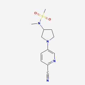 molecular formula C12H16N4O2S B6436200 N-[1-(6-cyanopyridin-3-yl)pyrrolidin-3-yl]-N-methylmethanesulfonamide CAS No. 2549046-88-8