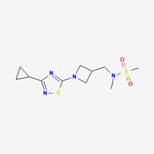 N-{[1-(3-cyclopropyl-1,2,4-thiadiazol-5-yl)azetidin-3-yl]methyl}-N-methylmethanesulfonamide