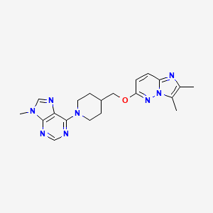 6-{4-[({2,3-dimethylimidazo[1,2-b]pyridazin-6-yl}oxy)methyl]piperidin-1-yl}-9-methyl-9H-purine