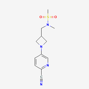molecular formula C12H16N4O2S B6436244 N-{[1-(6-cyanopyridin-3-yl)azetidin-3-yl]methyl}-N-methylmethanesulfonamide CAS No. 2549022-46-8