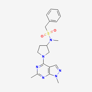 N-(1-{1,6-dimethyl-1H-pyrazolo[3,4-d]pyrimidin-4-yl}pyrrolidin-3-yl)-N-methyl-1-phenylmethanesulfonamide