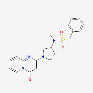 N-methyl-N-(1-{4-oxo-4H-pyrido[1,2-a]pyrimidin-2-yl}pyrrolidin-3-yl)-1-phenylmethanesulfonamide