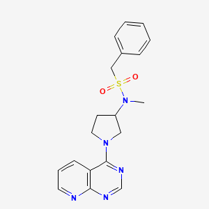 molecular formula C19H21N5O2S B6436257 N-methyl-1-phenyl-N-(1-{pyrido[2,3-d]pyrimidin-4-yl}pyrrolidin-3-yl)methanesulfonamide CAS No. 2549005-98-1