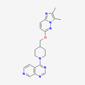 molecular formula C21H23N7O B6436267 4-[({2,3-dimethylimidazo[1,2-b]pyridazin-6-yl}oxy)methyl]-1-{pyrido[3,4-d]pyrimidin-4-yl}piperidine CAS No. 2548981-04-8